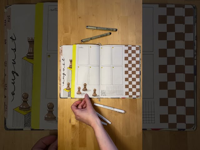 2024 Bullet Journal | August Chess Set Up #BulletJournal