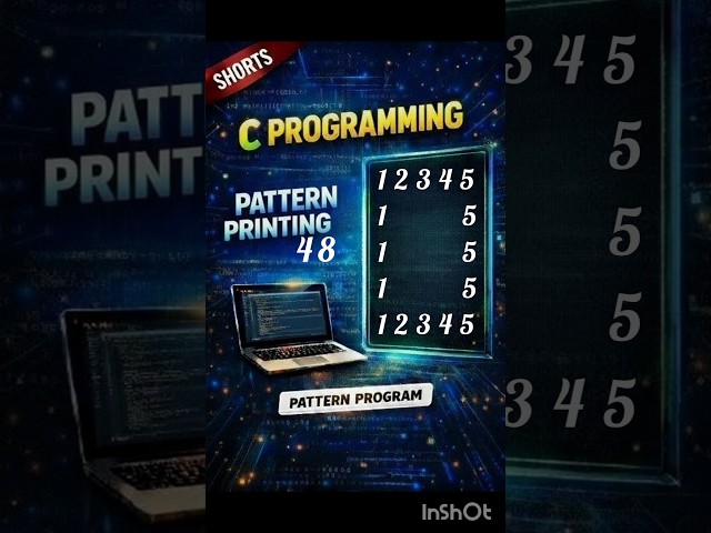 48/50 | Hollow Rectangle Pattern| #shorts #coding #programming #viral #trending