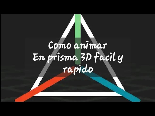 Tutorial de como animar en prisma 3D facil y rapido.