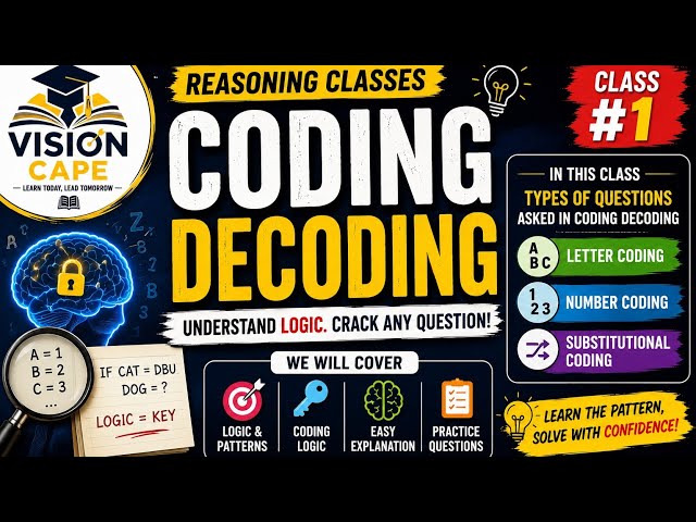 Coding Decoding #1 | Complete Introduction | Letter Coding, Number Coding & Substitution Coding