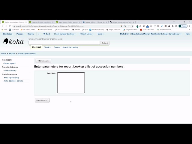 Passing an ad-hoc list of value to a Koha SQL report as parameter