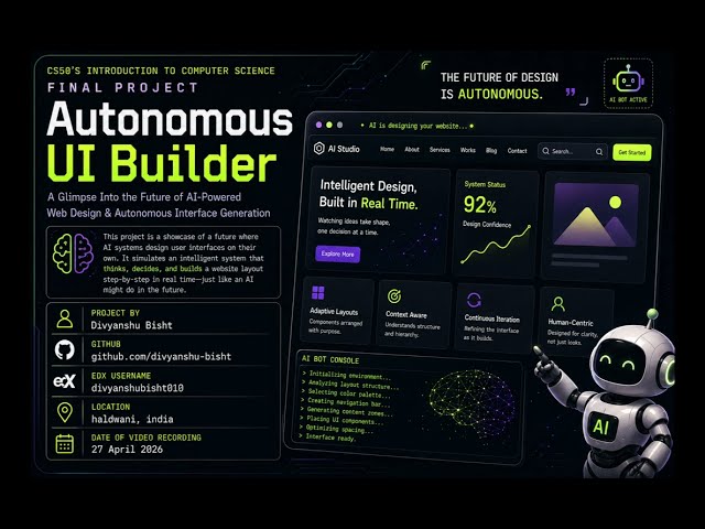 A website that builds itself… step by step. Not AI—but a glimpse of what AI design could feel like.