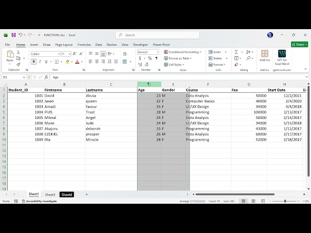 EXCEL TEXT FUNCTIONS   03