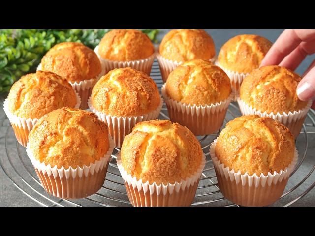 Everything mixed and into the oven! The easiest and most delicious muffin recipe!