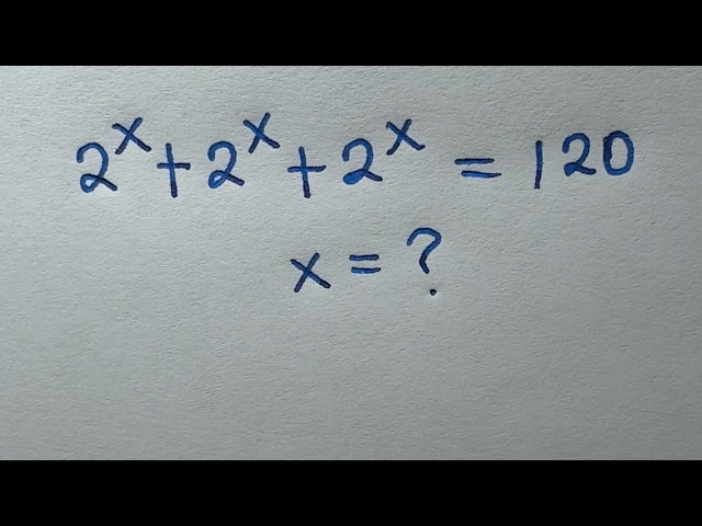 Solve for x in this nice exponential equation | Math Olympiad Mathematics
