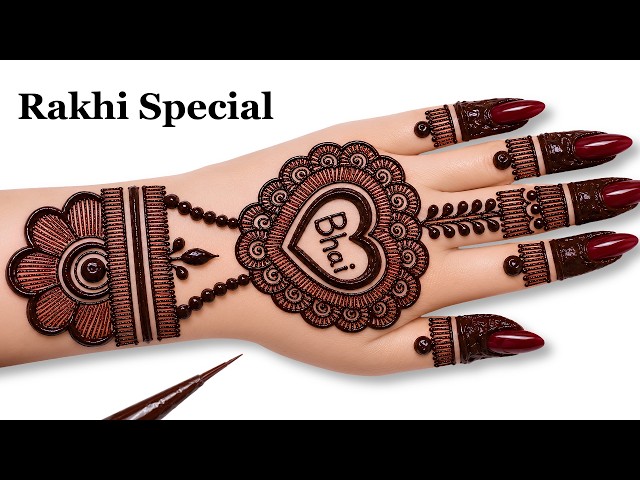 Rakhi special 😍 easy mehndi design | back hand mehndi design simple |mehndi designs #mehandi #rakhi
