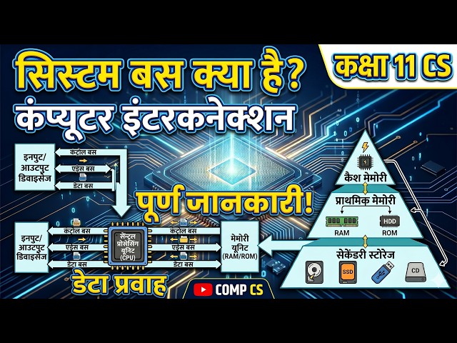 System Buses | Class 11 CS | Chapter 1 Computer System | Data Address & Control Bus