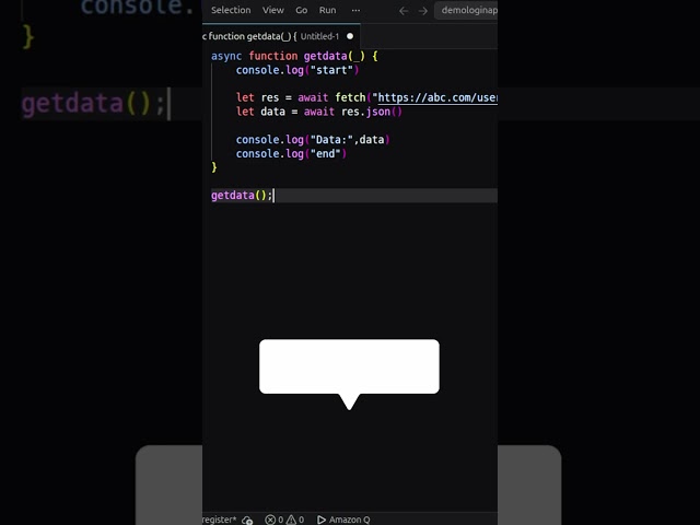 Async Await Explained with Example 🚀 | JS Shorts #coding #programming #shorts #tech #async #await