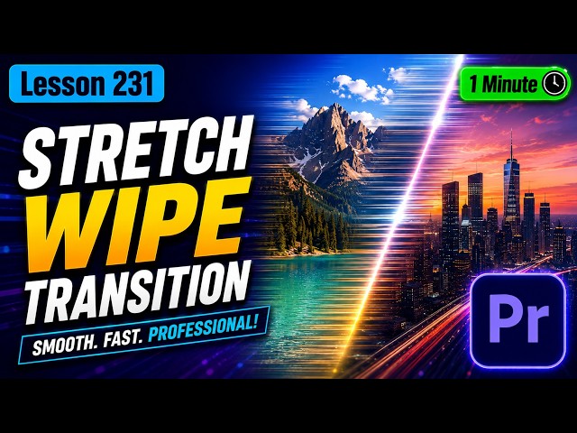 How to Create Elastic Stretch Transition in Premiere Pro - Lesson 231 Adobe Premiere Pro Tutorial