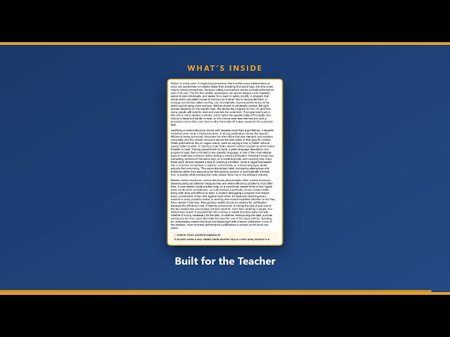 Grades 9-10 (Level 1) Computer Science: Justify the Code: Control Structures & Efficiency — L1.AP.C.