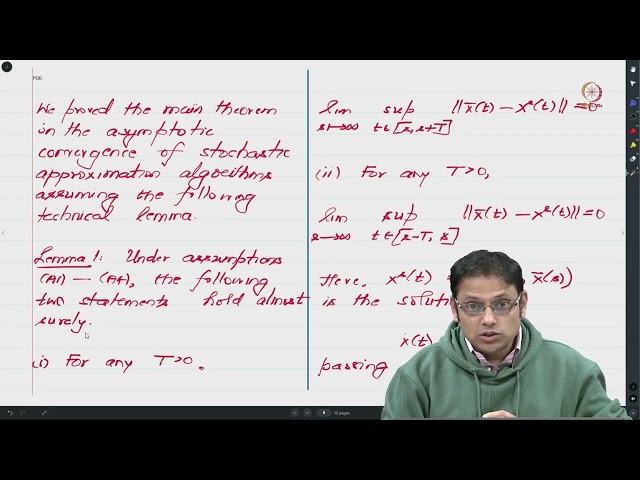 Lec-23Stochastic Approximation: Theory and Applications #swayamprabha