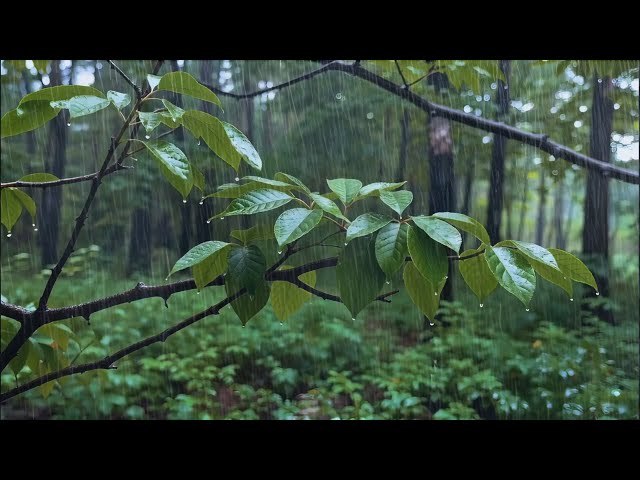 Soft Rain on Leaves for Deep Sleep & Insomnia Relief | Calming Rain Therapy