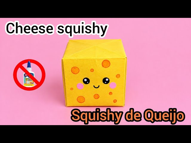 Como Fazer Squishy de Queijo de Papel | Diy paper cheese Squishy | Como Fazer paper Squishy 