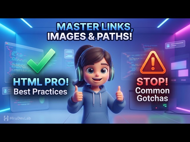 Master HTML Links, Images & Paths (Complete Guide) 🚀| HiraDevLab