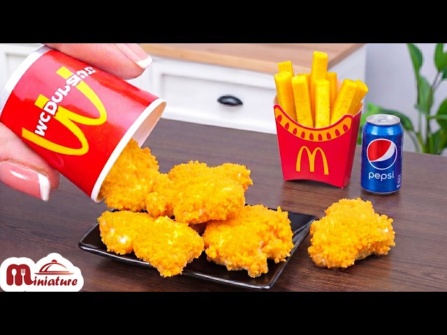 🍟 So Crispy Mini McDonald’s Nuggets & Fries Recipe | ASMR Cooking Mini Food
