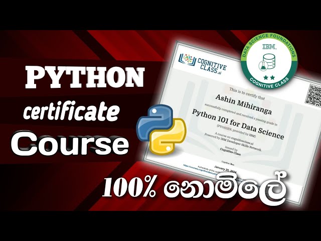 Free python course with certificate | Learn python free 2024 | Learn Hub Sinhala