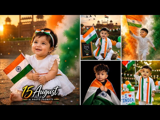 15 August Baby AI Photo Editing | Independence Day Baby Photo Editing 2026 | 15 August AI Baby Photo
