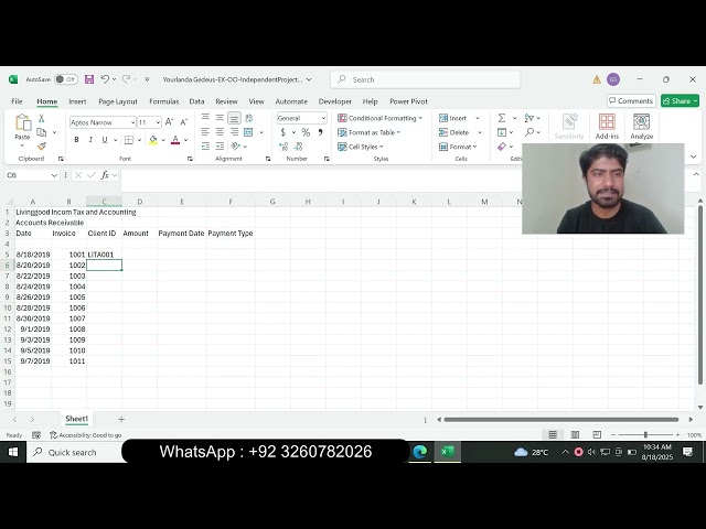 Excel Office Online In Practice - Ch 1 Independent Project 1-6 - SIMnet EX-OO-IndependentProject-1-6