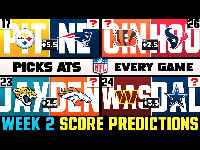 NFL Week 2 Score Predictions | 2026 NFL Picks ATS