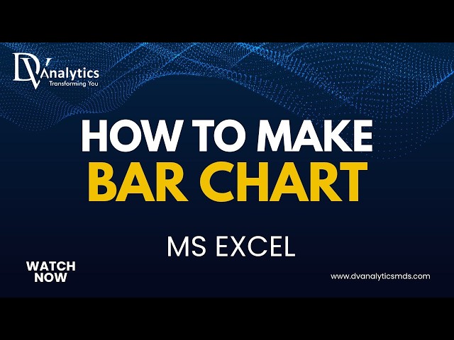 MAKE VERTICAL & HORIZONTAL BAR CHARTS IN MS EXCEL | BASICS OF DATA ANALYSIS | DV ANALYTICS
