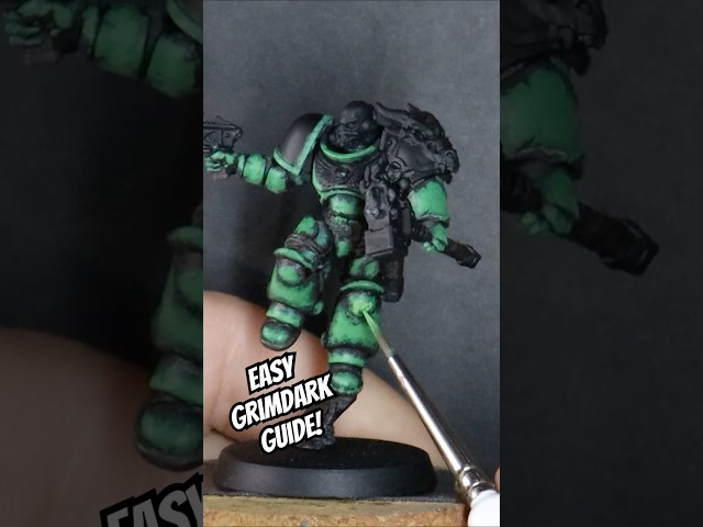 Easy Grimdark Green Armour Tutorial for Salamanders  #warhammer40k