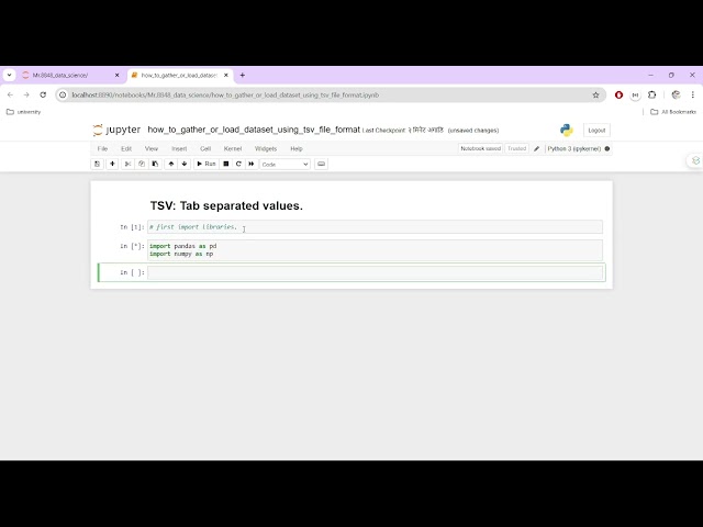 how to load dataset using tsv| TSV load| Gathering Data using TSV