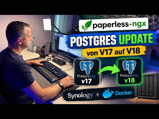 🚀 Paperless-ngx PostgreSQL Update – V17 to V18 | Synology Docker
