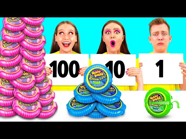 100 Capas de Alimentos Desafío | Desafíos Divertidos por PaRaRa Challenge