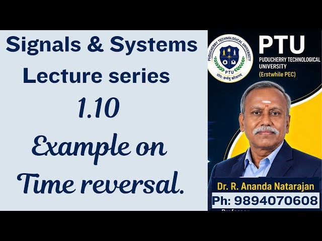 SS Class 1.10 Example on Time reversal. Sketch following signal: U(-t+1) #DrRan #gateexam2026