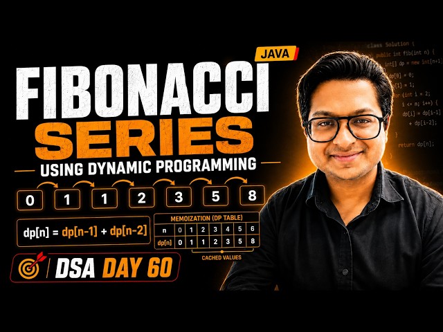 Fibonacci Series Using Dynamic Programming in Java | DSA Day 60