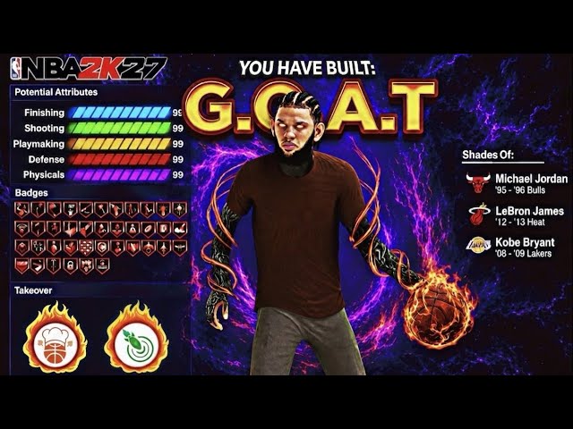 *NEW* #1 BEST META POINT GUARD BUILD ON NBA 2K27! MOST OVERPOWERED BUILD IN 2K27! 99 3PT & CONTACTS!
