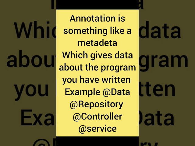 Spring boot interview questions| |annotation