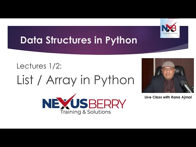 Python Lists for Beginners | Basics of Lists in Python – Live Lecture