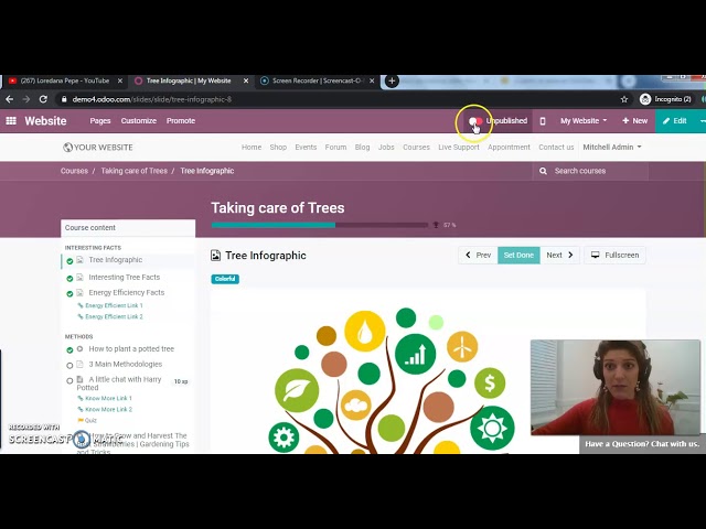 Elearning en Odoo - Aplicación para aprendizaje, cursos