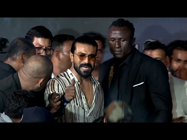Mega Powerstar Ram Charan Superb Entry 🔥 @ #Peddi Pre Release Event