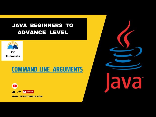 03 Command Line Arguments In Java | Java Tutorials for Beginners