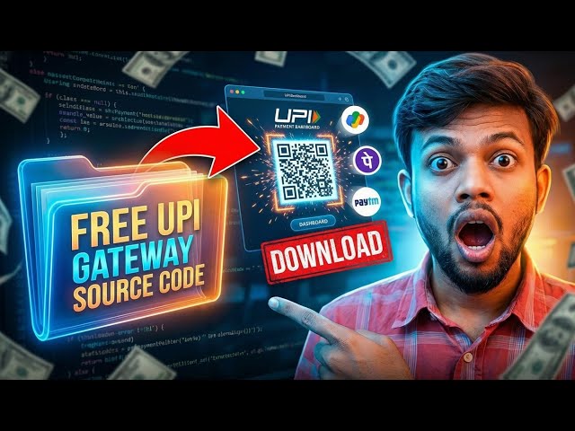 NEW 10 in 1 UPI Payment Gateway Source code Download | Fast UPI Payment, Personal QR + Business QR