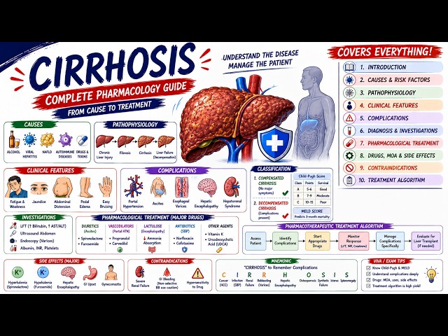 Cirrhosis Explained | Pathophysiology, Symptoms & Treatment