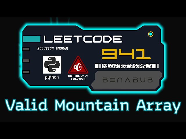 Valid Mountain Array — LeetCode #941 | Python Algorithm Visualization