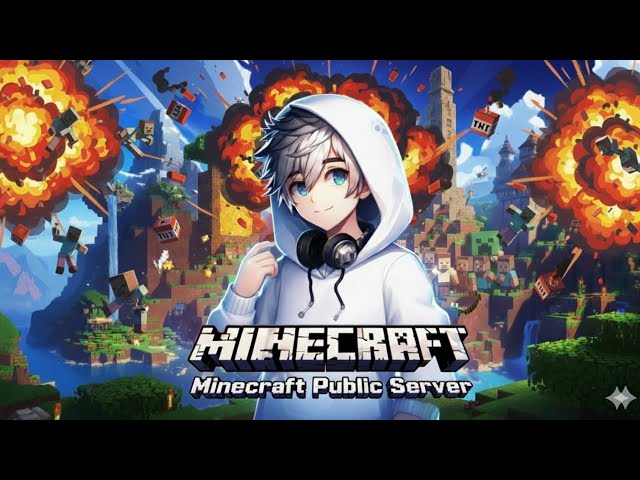 🔴 Minecraft Live| Playing in Public Server's| With subscribers's| Join The Fun Now!!