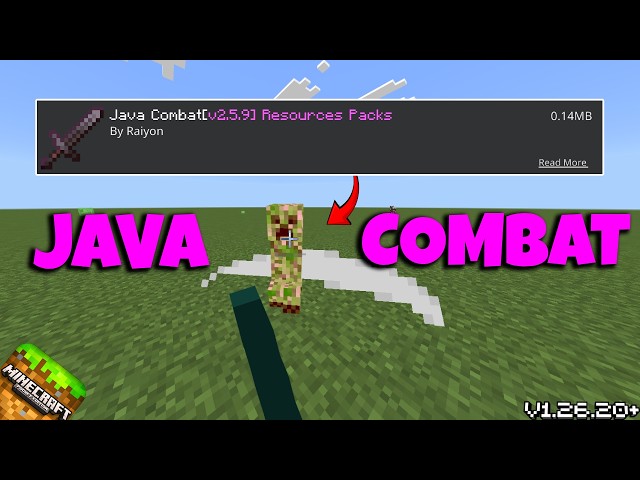 100% JAVA COMBATE Mod For MCPE v1.26+ | The Best JAVA COMBAT Addon