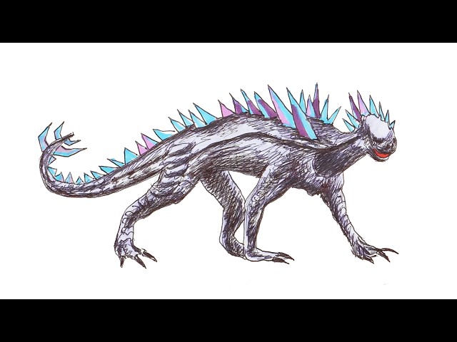 How to Draw Shimo | Godzilla | Step-by-Step Ballpoint Pen Drawing Tutorial!