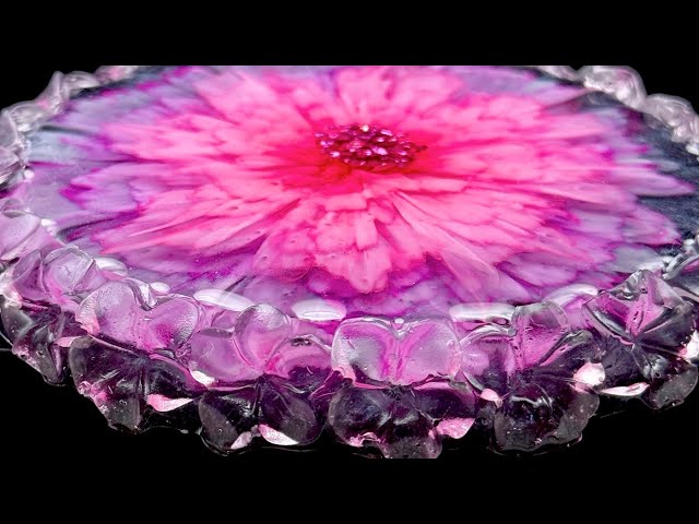 #507 Test Tutorial Video - Neon Pink 3D Layered Bloom in Epoxy Resin