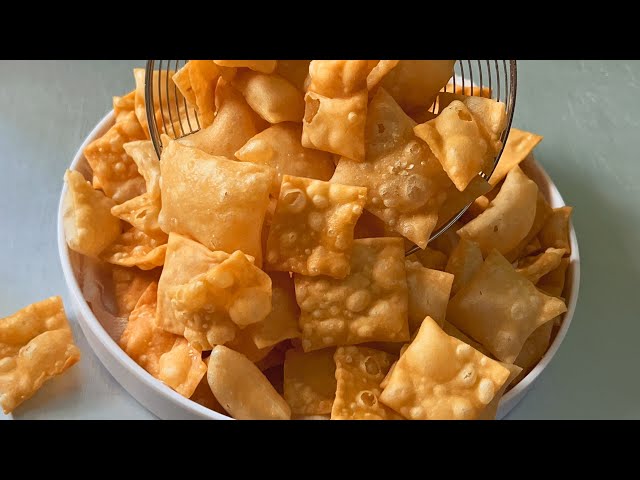 Only Flour & Water! Super Crispy Savory Snack Recipe