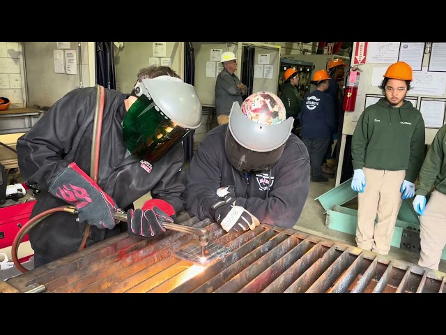 Eli Whitney Students at Iron Workers Training Center