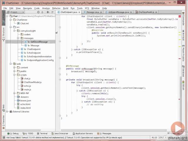 18 Intro to the Java API for WebSockets Encoding Messages