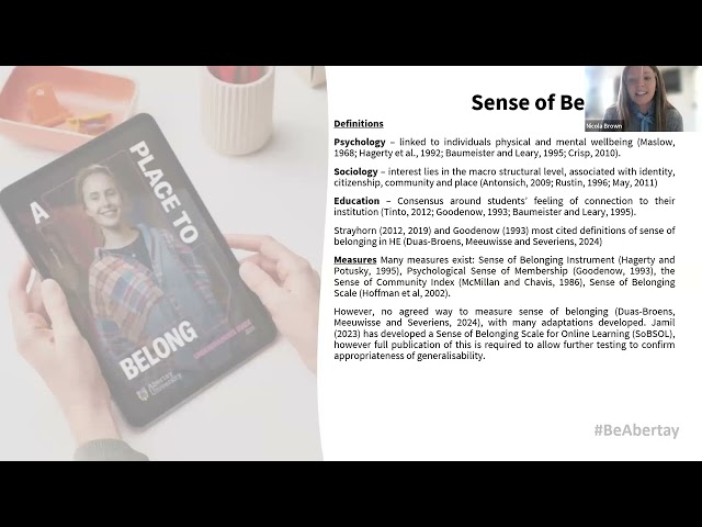 RIDE 2025 - Exploring the sense of belonging in online postgraduate students