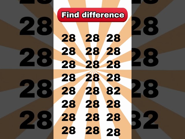 Only 1% Can Spot the Different Number Fast! ⏱️ | Find the Number That’s Different! 🤯