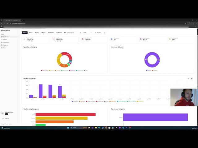 I Built an AI-Powered Personal Finance App with Vibe Coding | ClearLedger Walkthrough