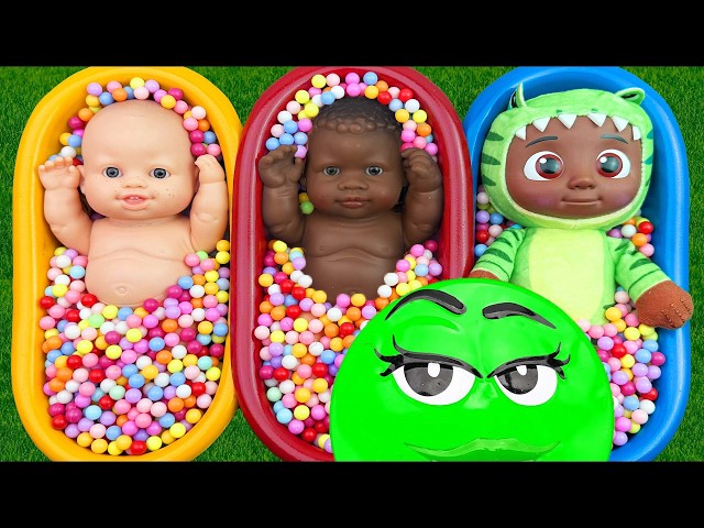 Satisfying Video l How to Make Rainbow Bathtubs into Mixing Slime with Glitter Pool Cutting ASMR 1